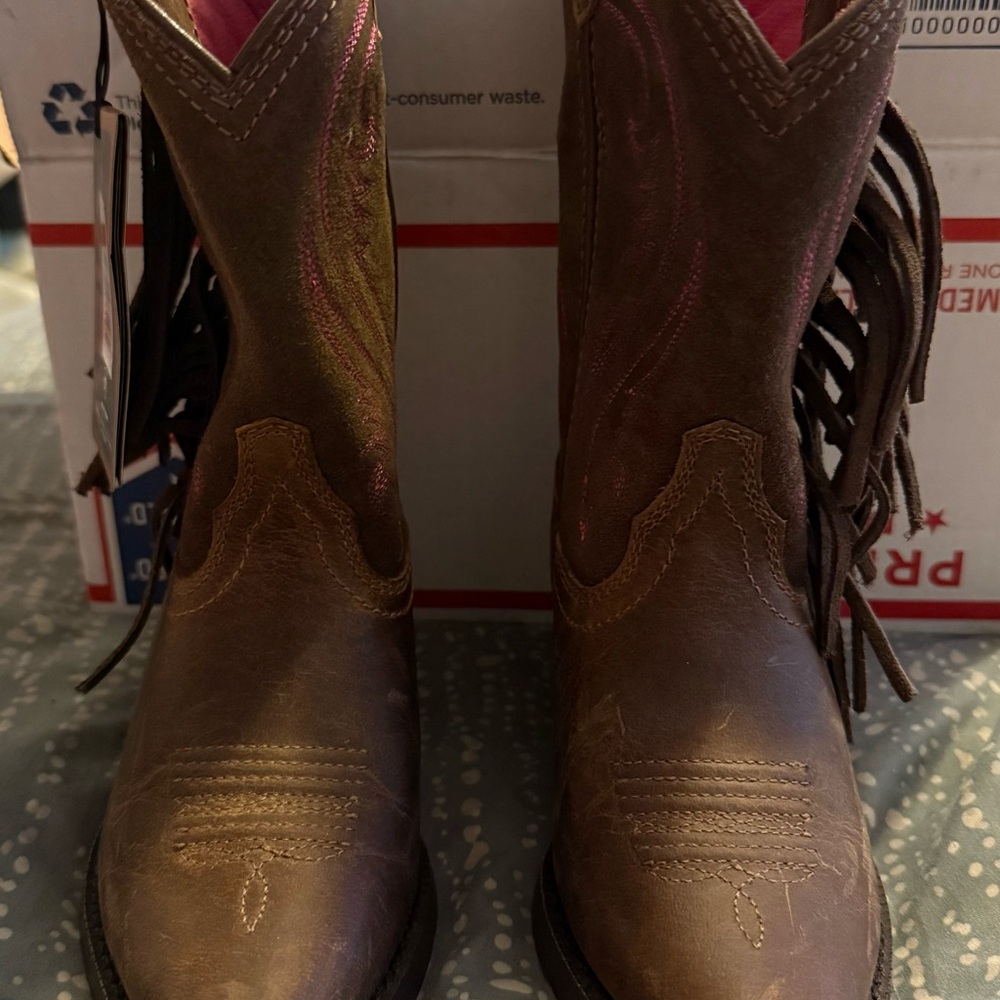 Ariat Brown Fringe Boots